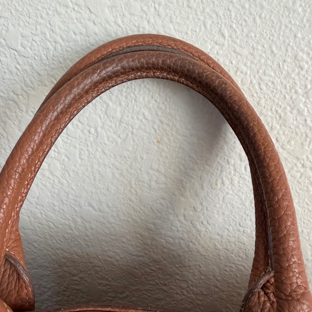 Dooney & Bourke Leather Satchel Purse Handbag Chestnut Brown Pebble Bag - Picture 7 of 11